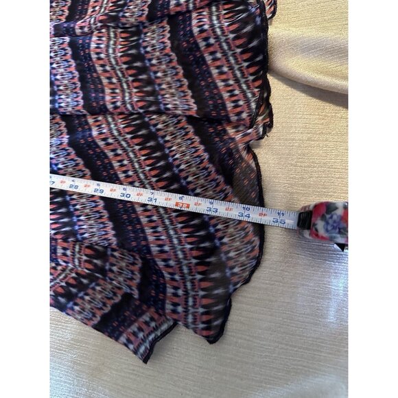 Express Women’s Purple Pink Pattern Slip Flowy Dress Sz Small - Chic Casual - Picture 8 of 9